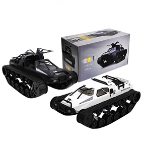  ماشین کنترلی شارژی تانک پلیس آفرود سفید آب و خاک Remote Control Off-Road Police Tank 1:12 -اسباب بازی